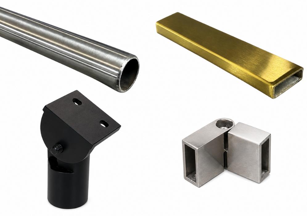 Glass and square tubes