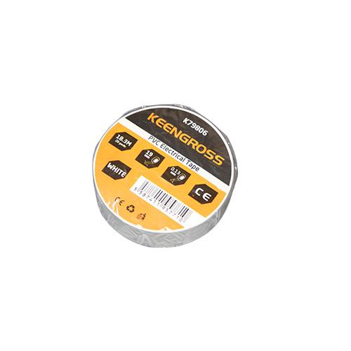 Keengross - საიზოლაციო ლენტი თეთრი 19mm X 20y