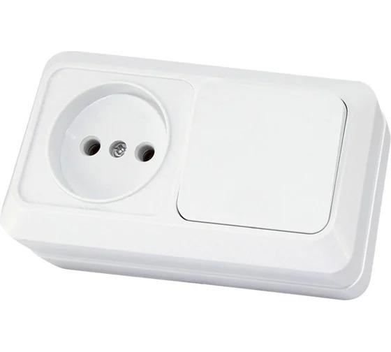 კომბინირებული 1 კლ.+როზეტი 2П 10А (SQ1801-0105) TDM