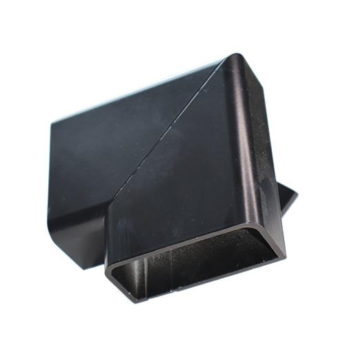 მოაჯირის დეტალები SQ12-31-2 შავი - 25x60 სახელურის 90* შემაერთებელი სოკოს ძირით