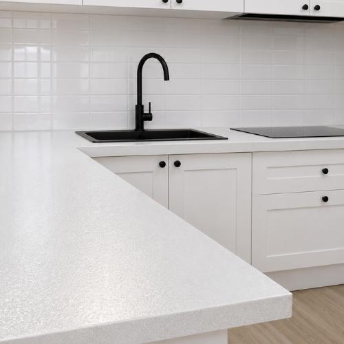 სამზარეულოს ზედაპირი - 4200*600*38 WHITE ROYAL PEARL (63 B)
