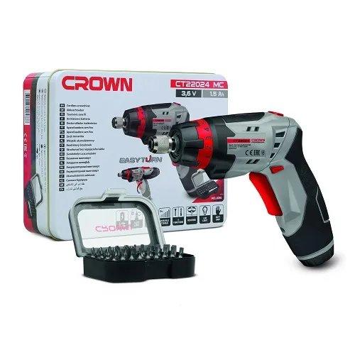CT22024 MC - ელ. სახრახნისი 3.6V საცვლელი პირებით CROWN