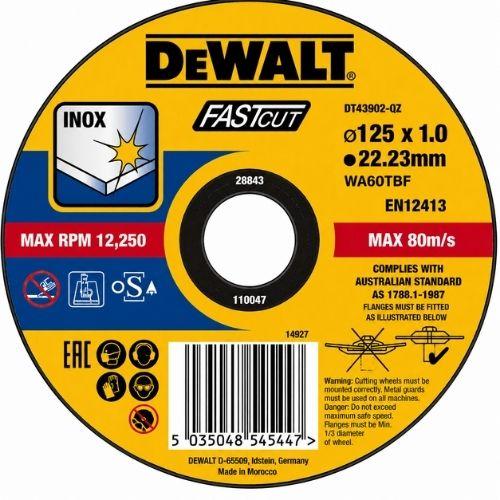 Dewalt DT43902-QZ მეტალის საჭრელი დისკი125 x 1mm
