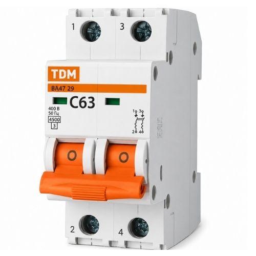 ავტომატური ამომრთველი 2P 63A (SQ0206-0099) TDM